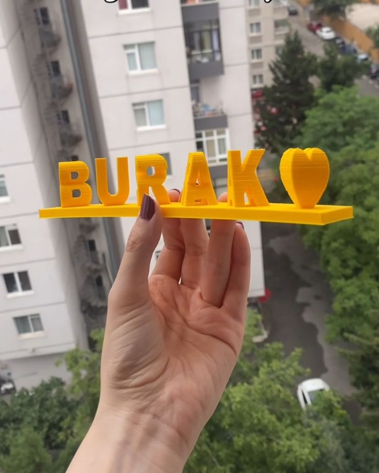 Kişiye Özel Çift Taraflı İsimlik