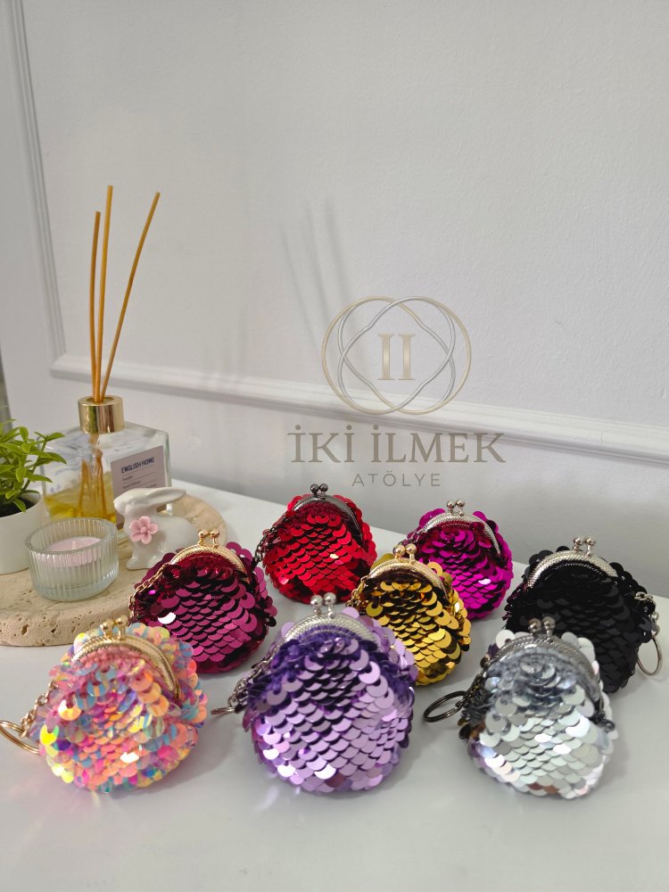 Renk Seçenekli Mini Lolipop Cüzdan & Anahtarlık | İki İlmek Atölye