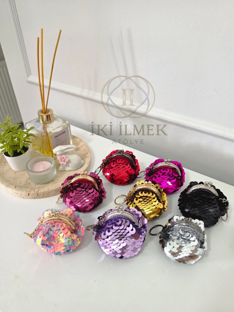 Renk Seçenekli Mini Lolipop Cüzdan & Anahtarlık | İki İlmek Atölye
