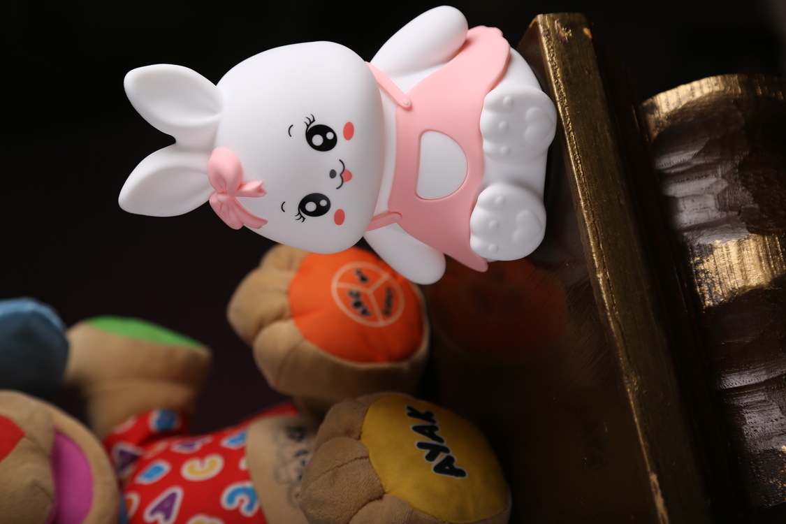  Sevimli Tavşan Şekilli Yumuşak Dokunmatik Çocuk Bebek Odası Oyuncak Gece Lambası ( Pembe)