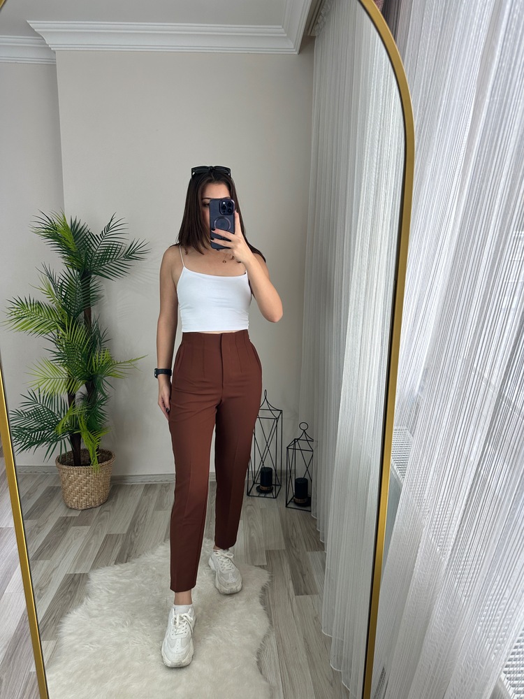ZR MODEL TOK DOKU  PENSLİ PANTOLON 