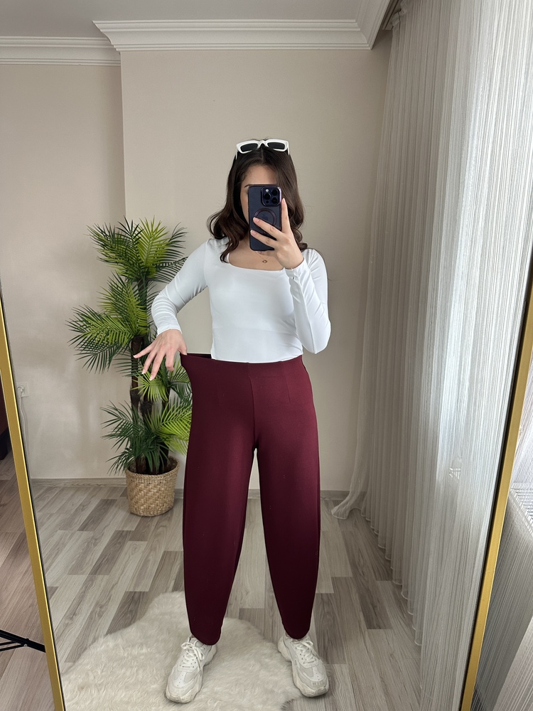 FULL LİKRALI BELİ LASTİKLİ BALON PANTOLON