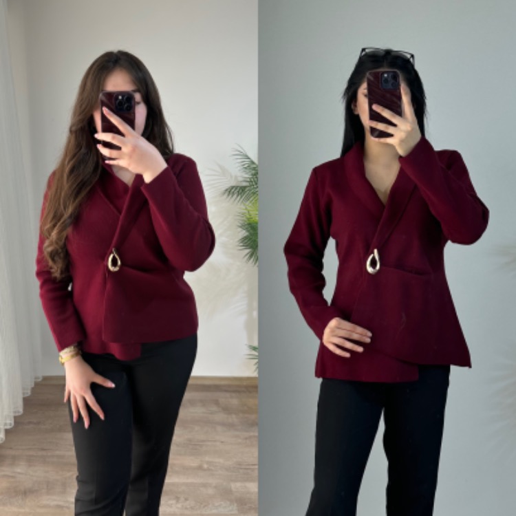 LUX KALİTE KRUVAZE YAKA HIRKA