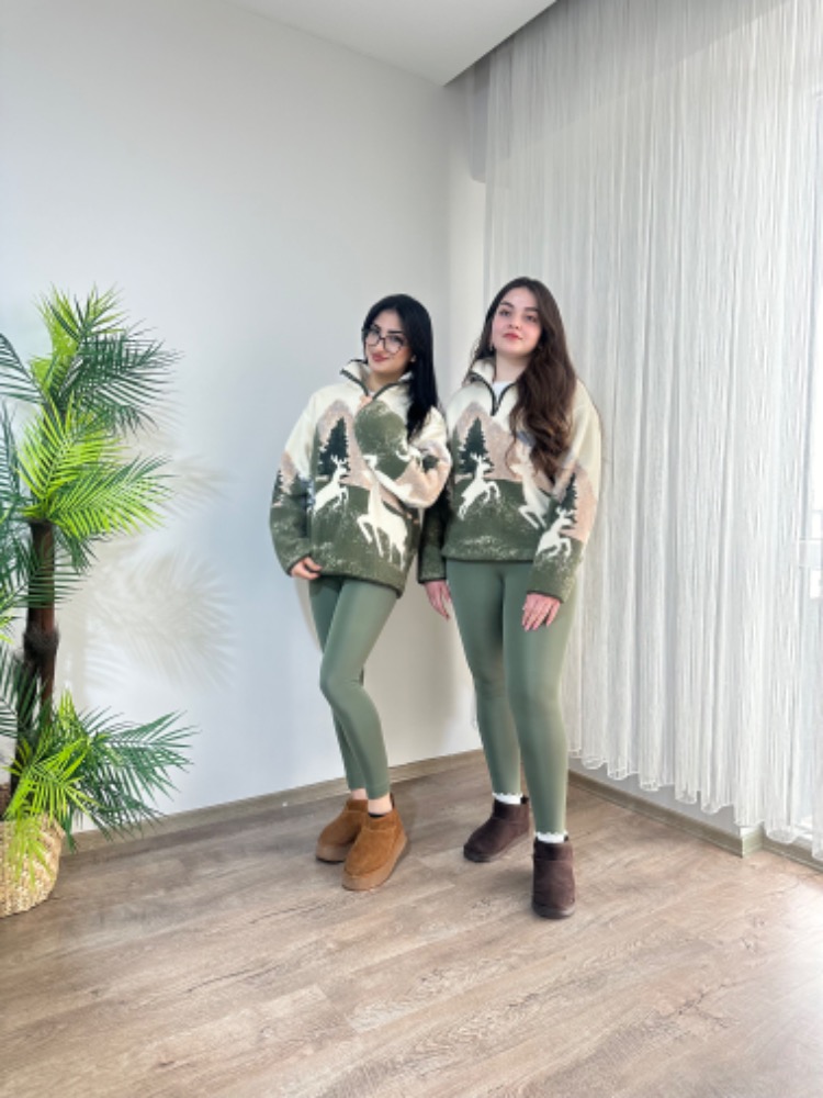 MARKA MODEL DESENLİ PELUŞ SWEAT