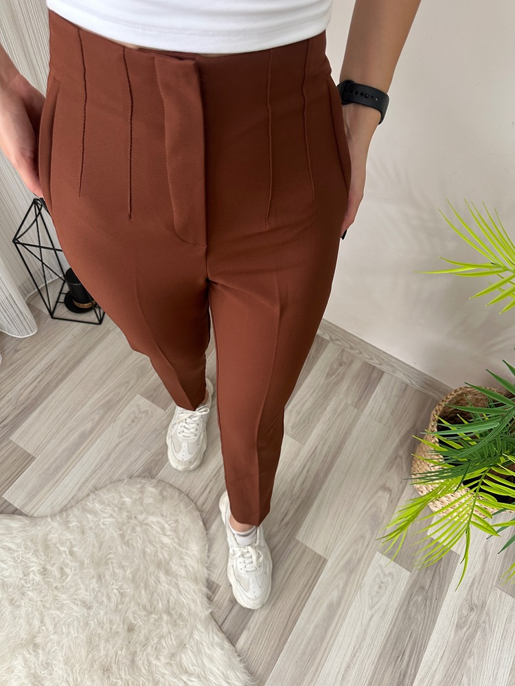 ZR MODEL TOK DOKU  PENSLİ PANTOLON 