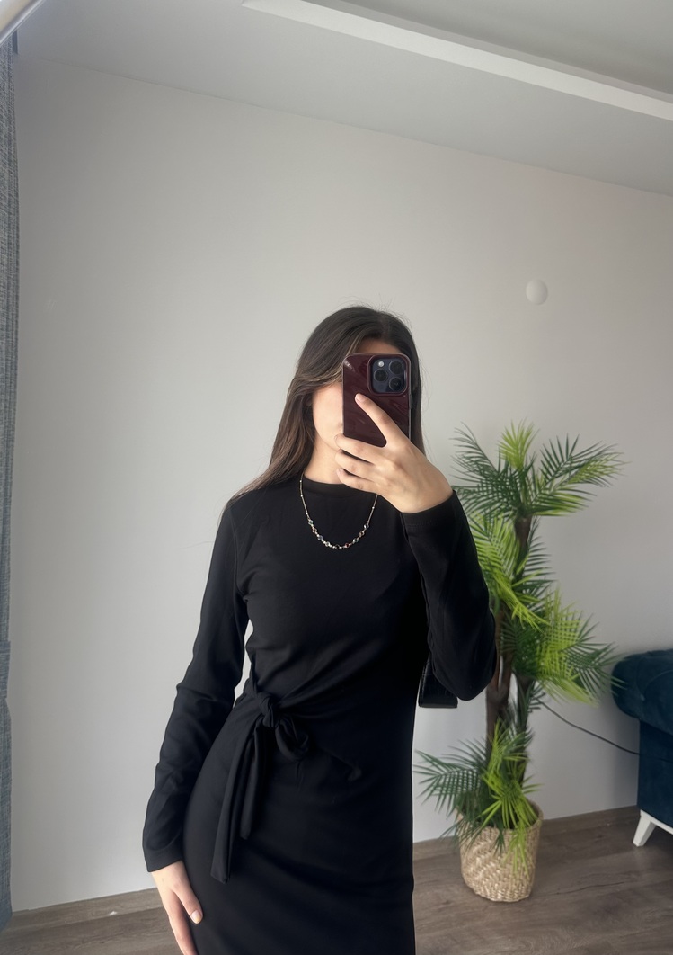 LUSİA BAĞLAMALI FUL LİKRALI ELBİSE