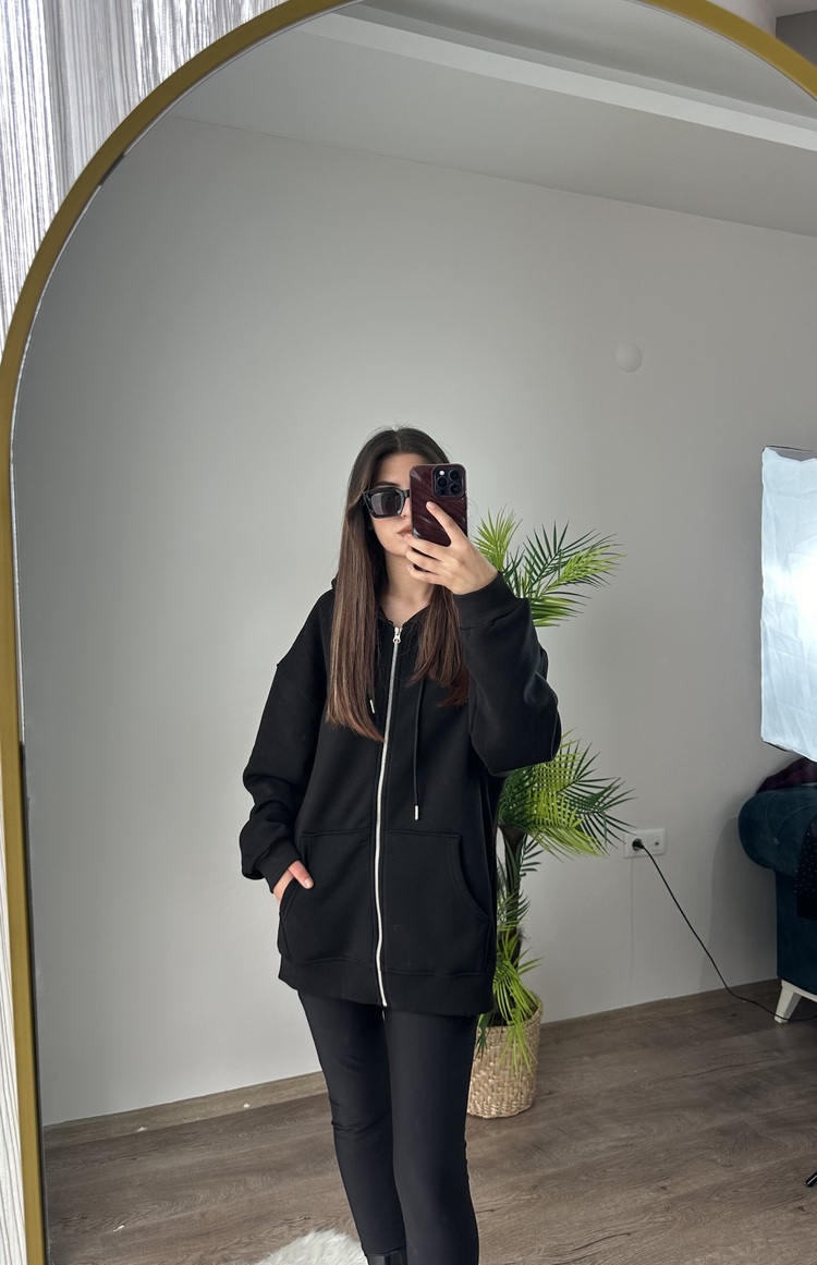 OVERSİZE KAPÜŞONLU HIRKA