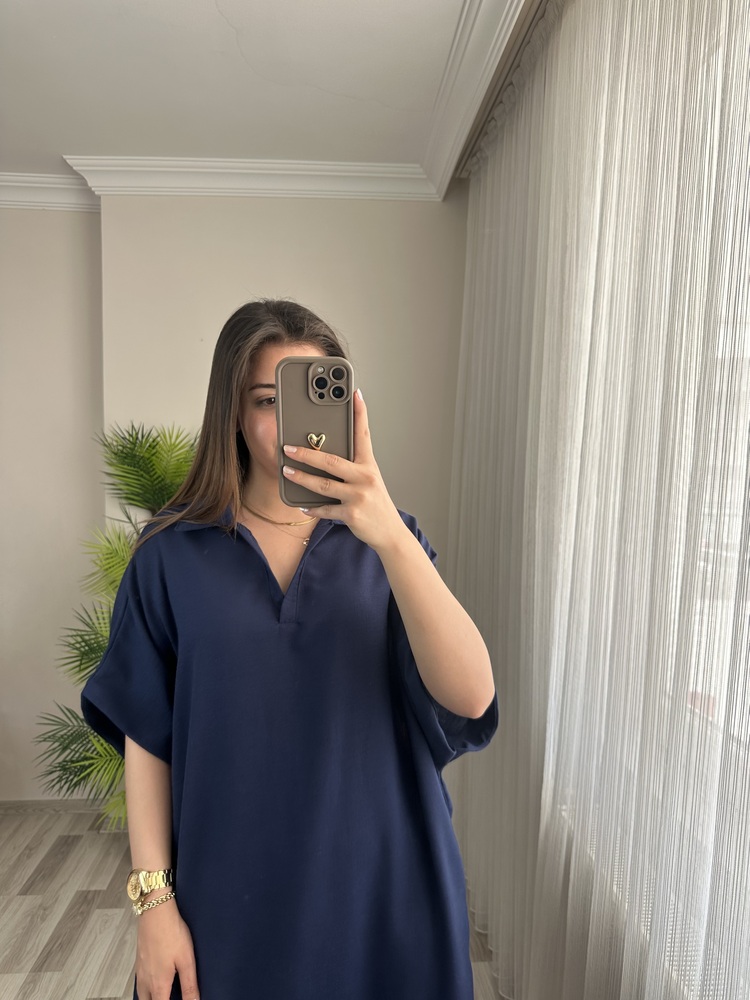 LARİSSA MIDI BOY KETEN ELBİSE