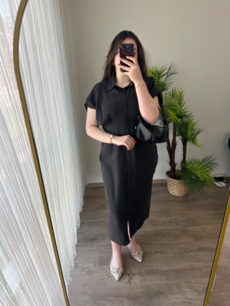 LİSA TENSEL MİDİ ELBİSE