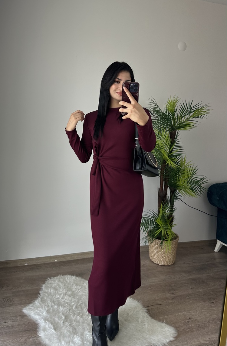 LUSİA BAĞLAMALI FUL LİKRALI ELBİSE