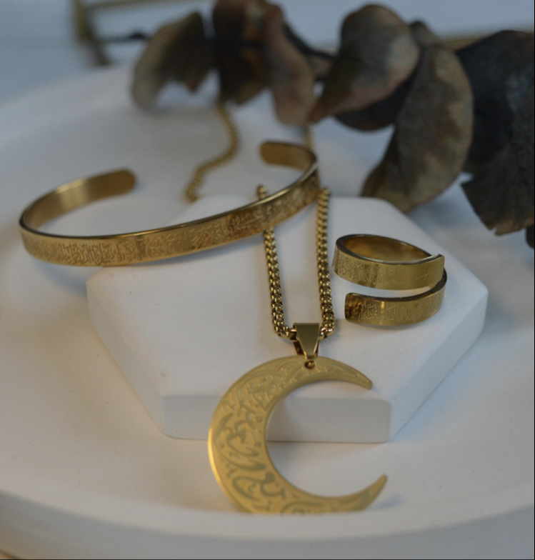 Ayet-el Kürsi & İnşirah Set/ Gold Kaplama