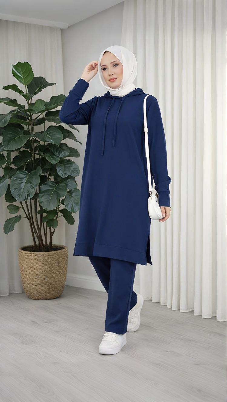 Azra Takım ( Indigo/Acık Gri/Süt Kahve&Siyah)