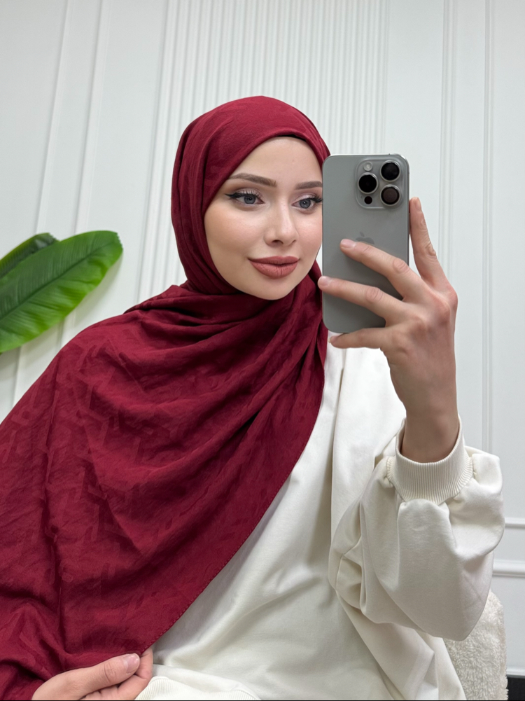 KIRMIZI/ ZİNCİR DESEN ŞAL