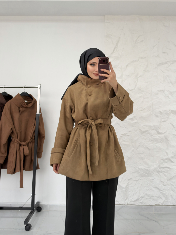 CAMEL/ SÜET TRENÇKOT