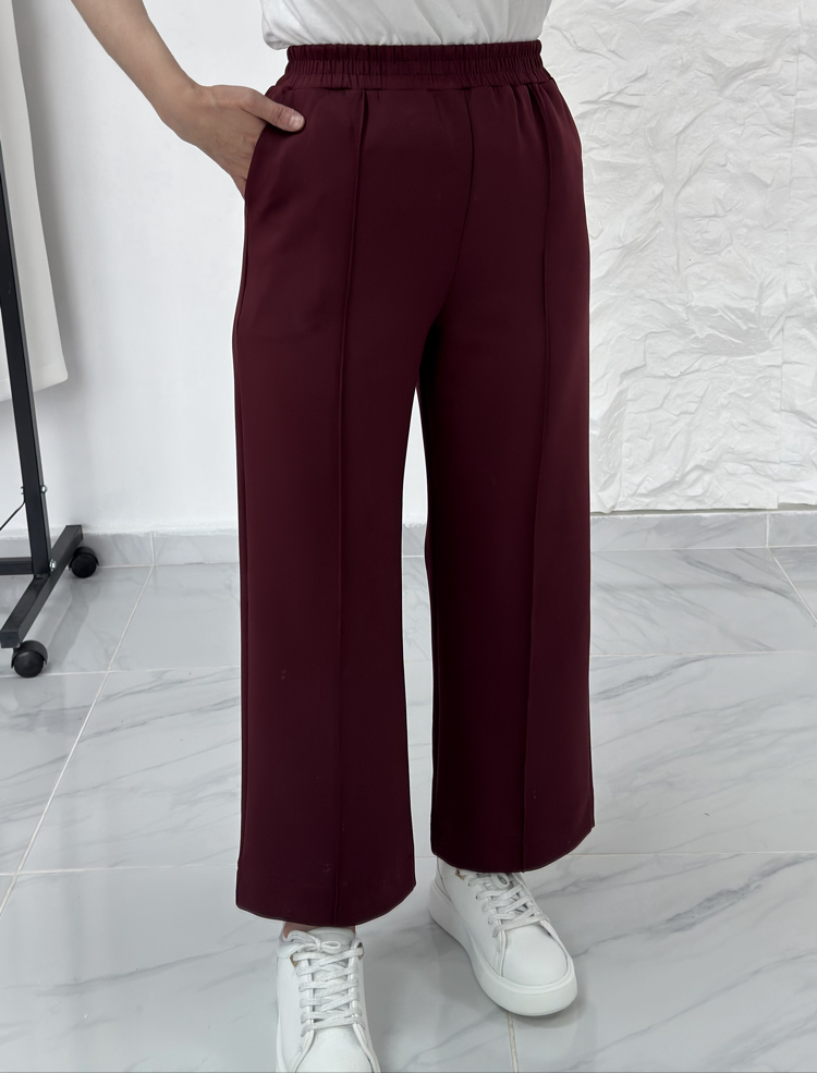 BORDO / BİLEK BOY BOL PAÇA SCUBA PANTOLON