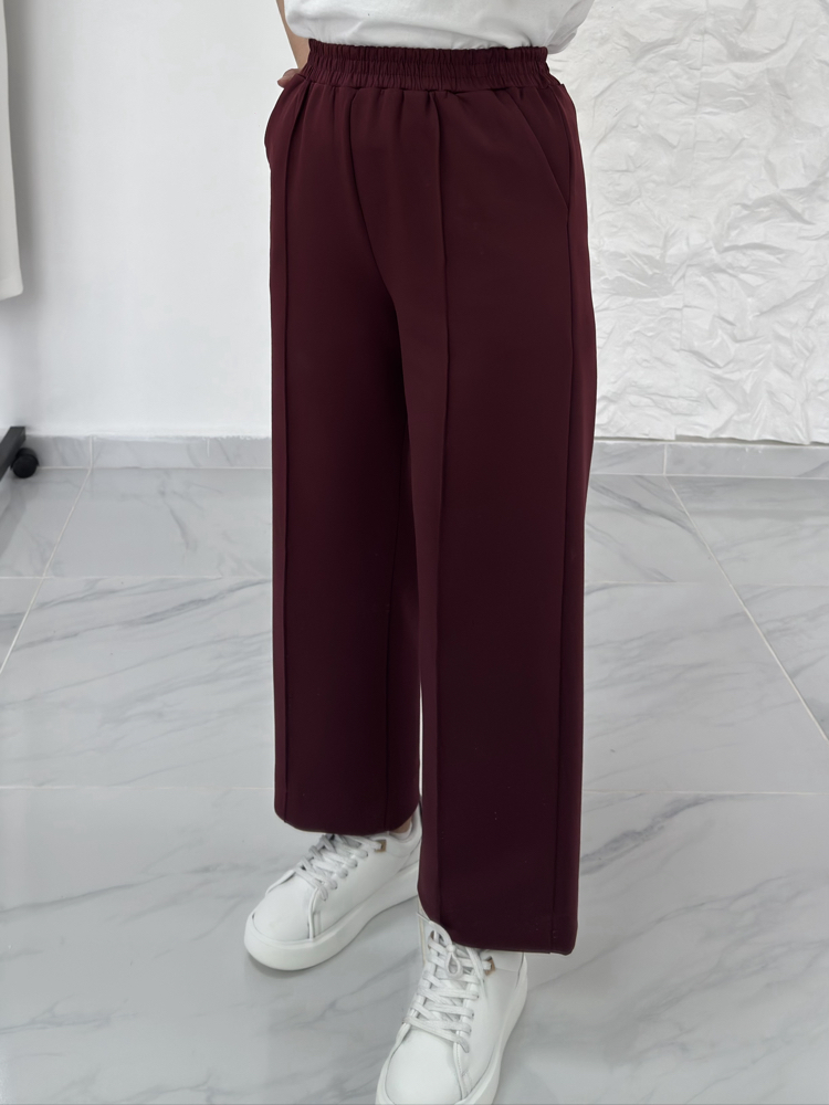 BORDO / BİLEK BOY BOL PAÇA SCUBA PANTOLON