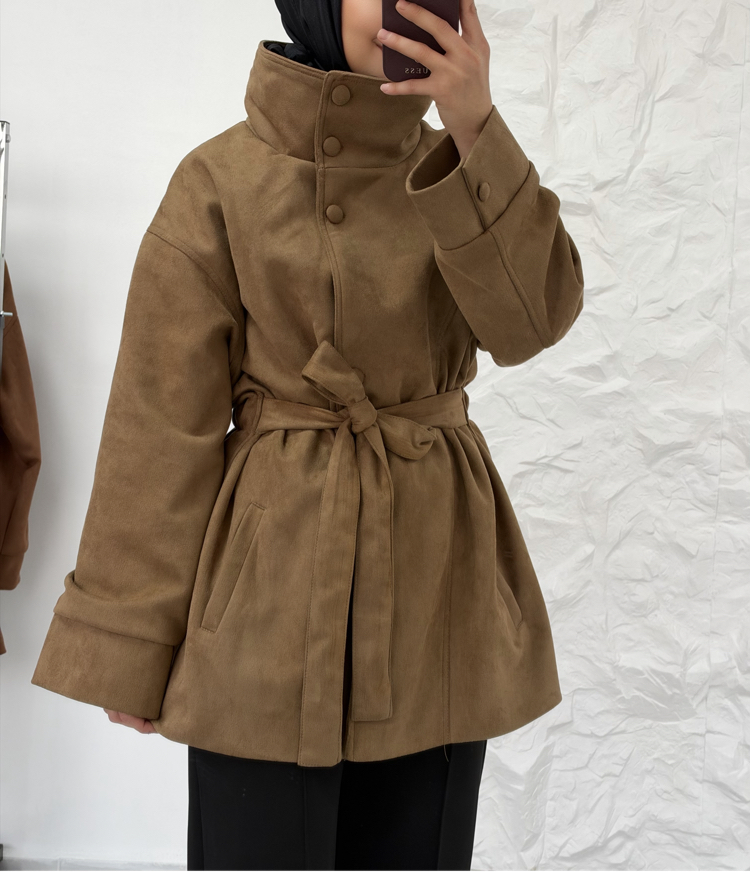 CAMEL/ SÜET TRENÇKOT