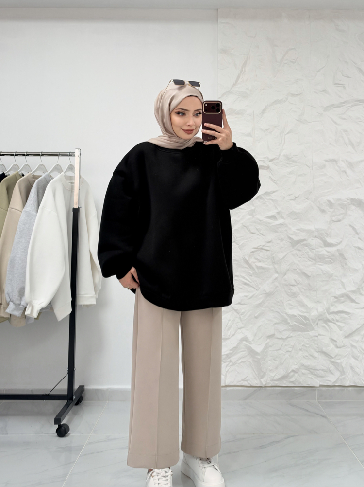 SİYAH/ LUNA OVERSİZE SWEAT