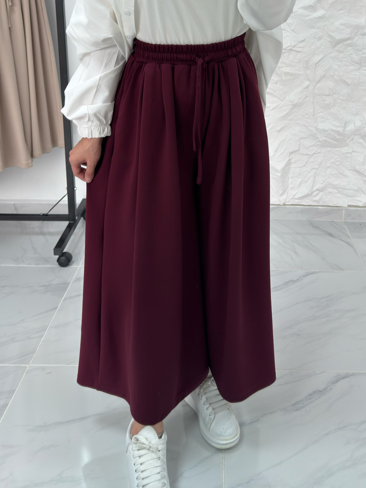 BORDO / BİLEK BOY ETEK PANTOLON