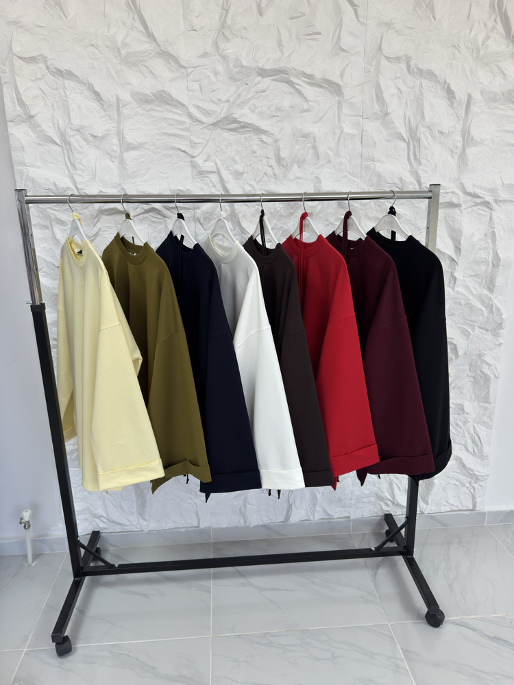 BORDO / YIRTMAÇLI İKİ İPLİK SWEAT