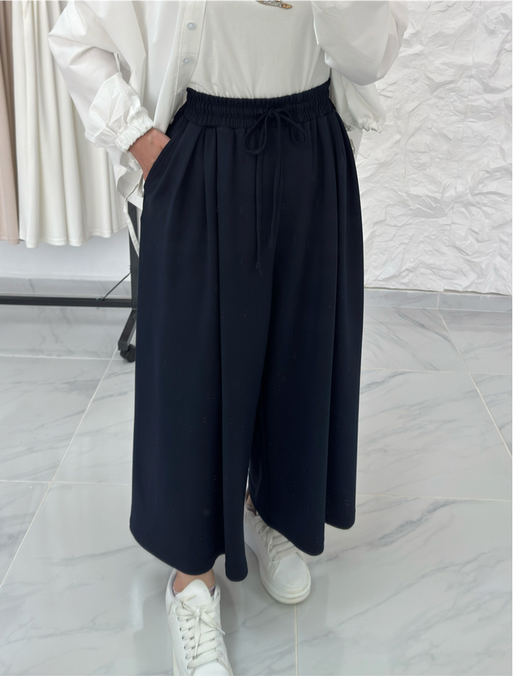LACİVERT / BİLEK BOY ETEK PANTOLON