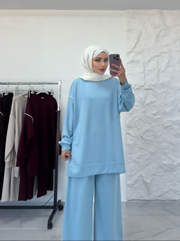 BEBE MAVİ/ BİYELİ İKİLİ TAKIM