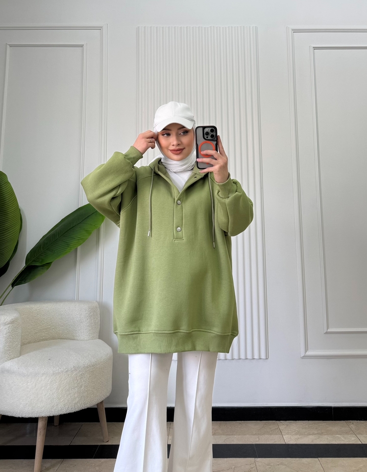 ZEYTİN YEŞİLİ / ÇITÇITLI SWEAT