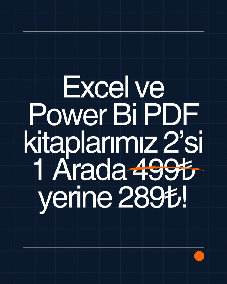 Excel ve Power BI Uzmanlık Seti (2 PDF Kitap) | Veri Analizi, Dashboard, Formüller ve Raporlama