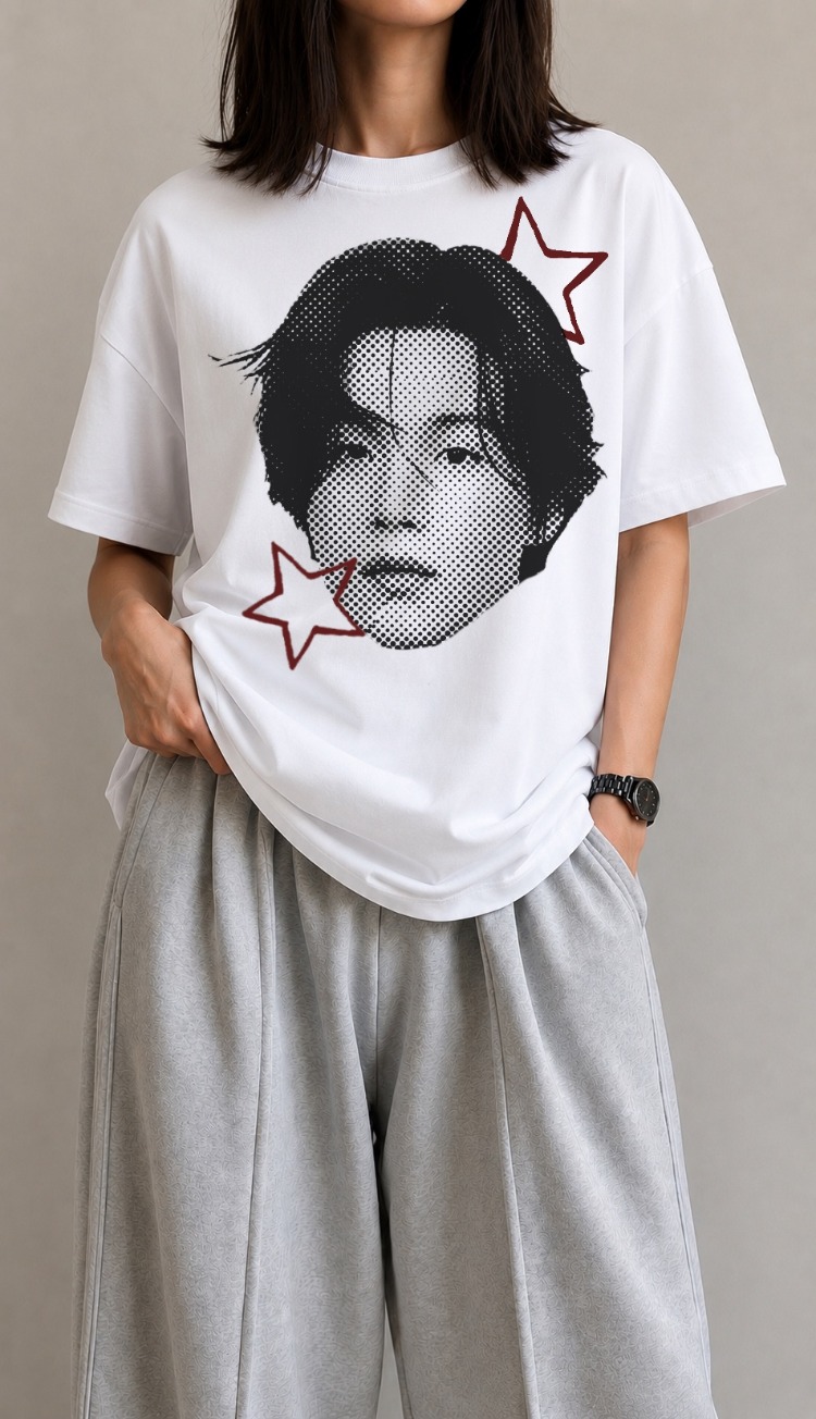 BTS BASKILI TİŞÖRT Hyung line