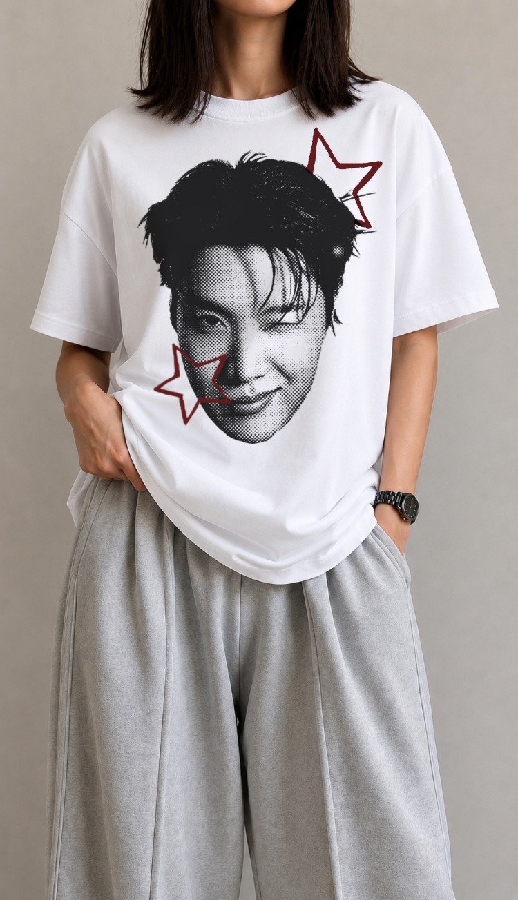 BTS BASKILI TİŞÖRT Hyung line