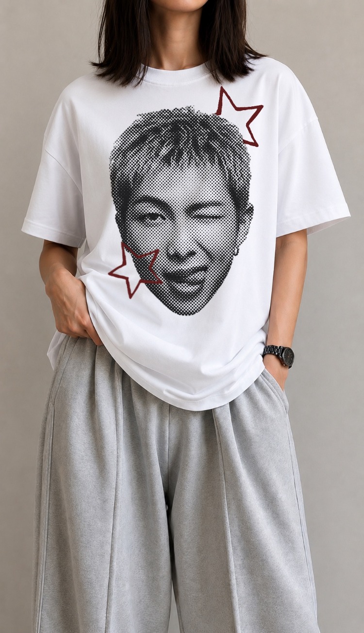 BTS BASKILI TİŞÖRT Hyung line