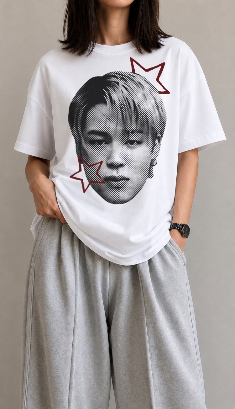 BTS BASKILI TİŞÖRT Maknea Line