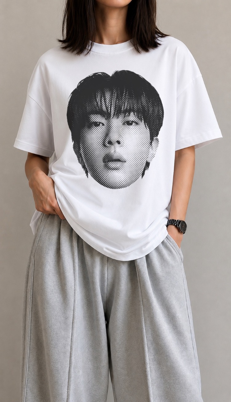 BTS BASKILI TİŞÖRT Hyung line 