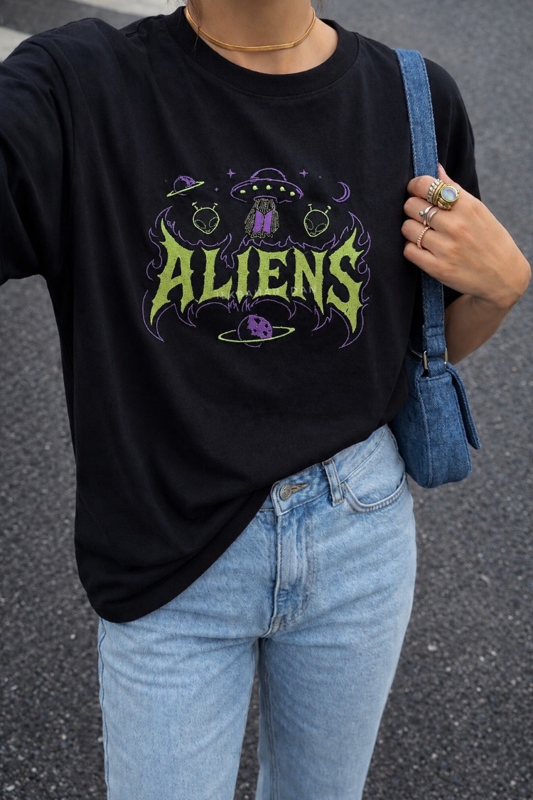 ALIENS NAKIŞLI TİŞÖRT