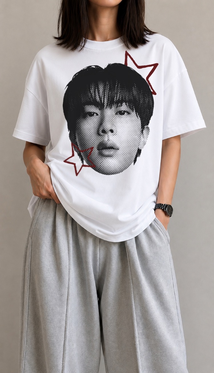 BTS BASKILI TİŞÖRT Hyung line