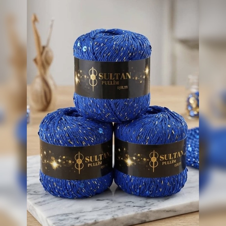 Sultan Pullim Işıltı Saks 2601 Mavi Pul Gold Sim