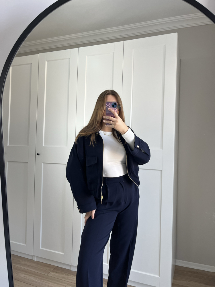 Lacivert Bomber Ceket 