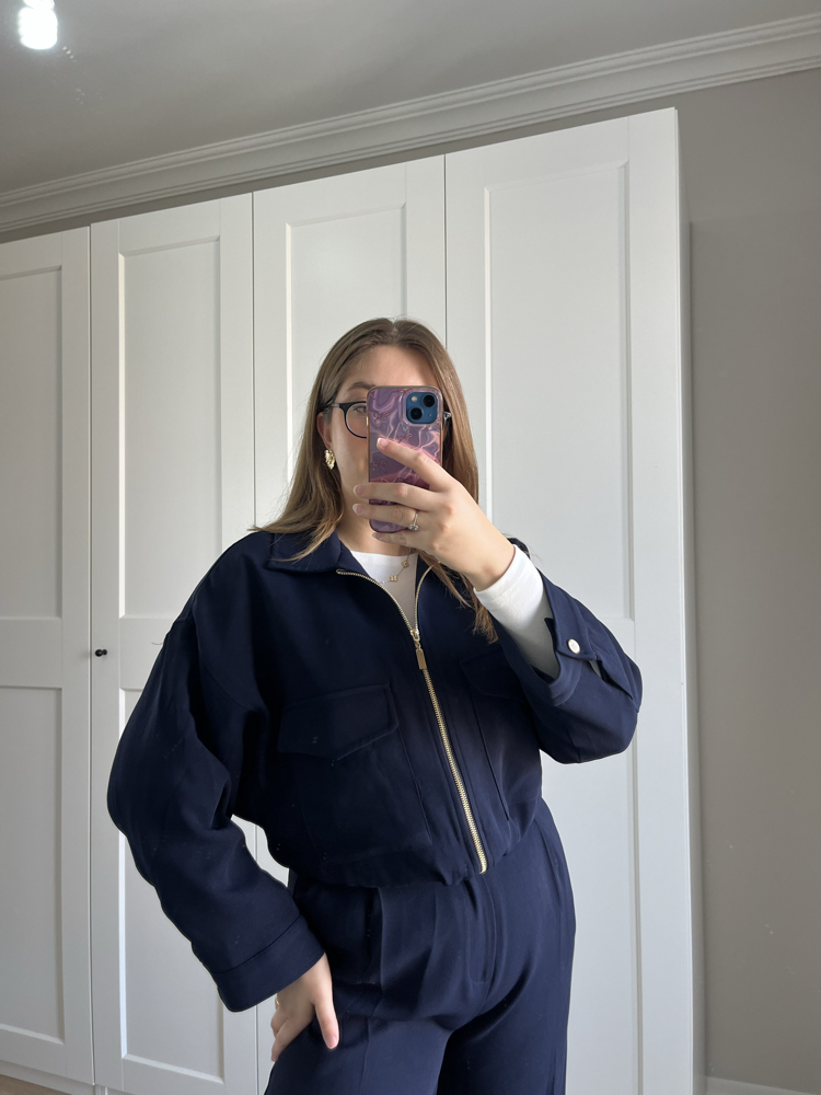 Lacivert Bomber Ceket 