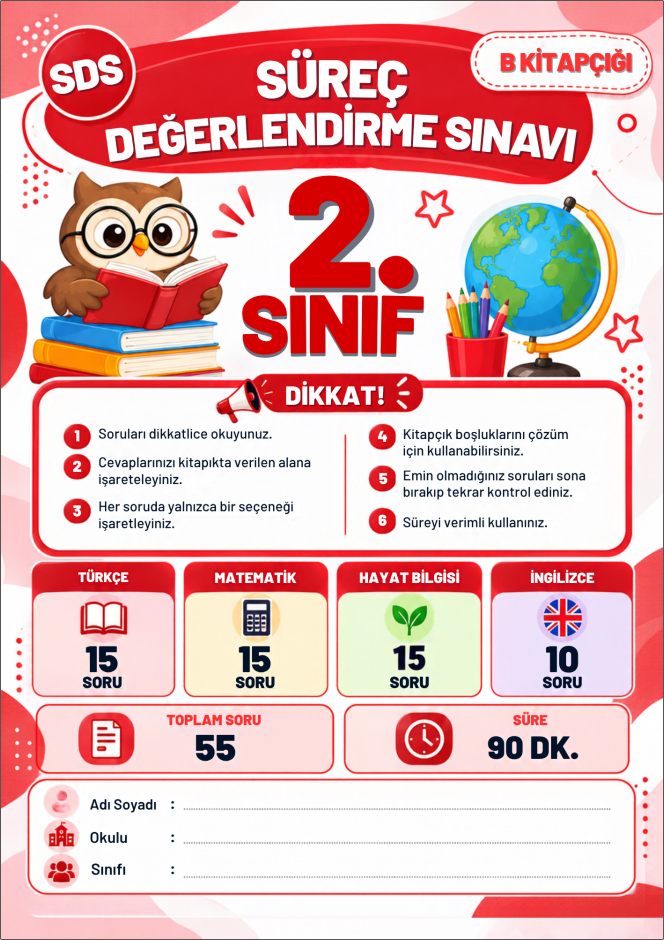 2. Sınıf PDF Eylül Ayı Türkiye Geneli Deneme Sınavı (TG-1) | 2026-2027