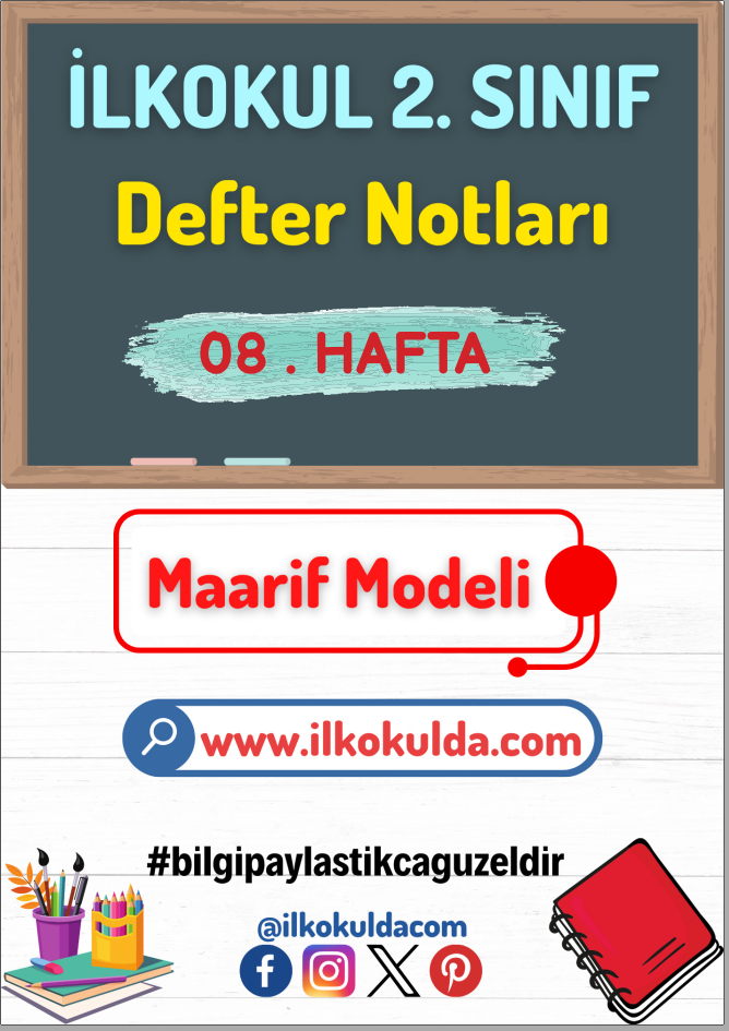 2. Sınıf 08. Hafta (27-31 Ekim) Maarif Modeli Defter Notları