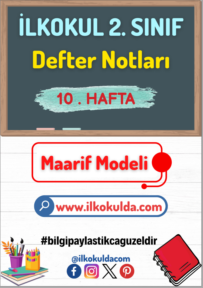 2. Sınıf 10. Hafta (17-21 Kasım) Maarif Modeli Defter Notları