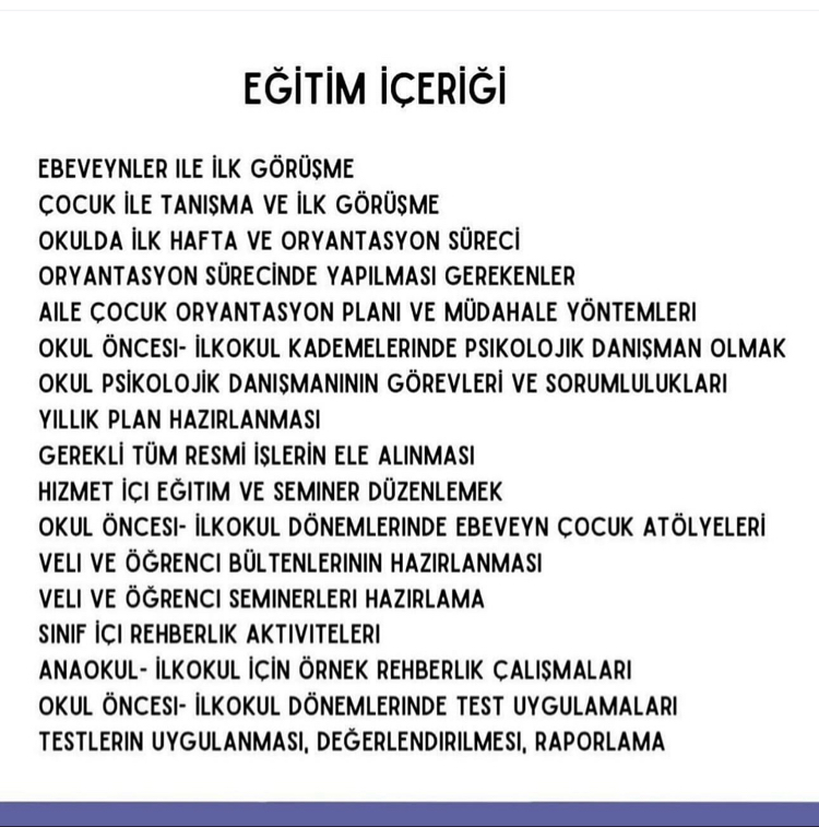 Okullarda Psikolojik Danışman Olmak- Anaokulu- İlkokul