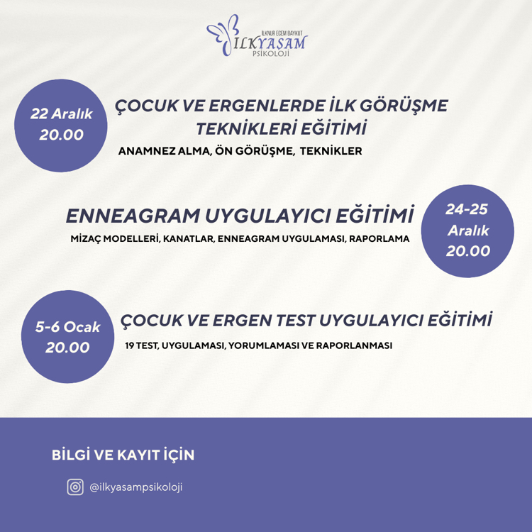 Çocuk ve Ergenlerle Çalışan Uzmanlara Yönelik Eğitim Programl
