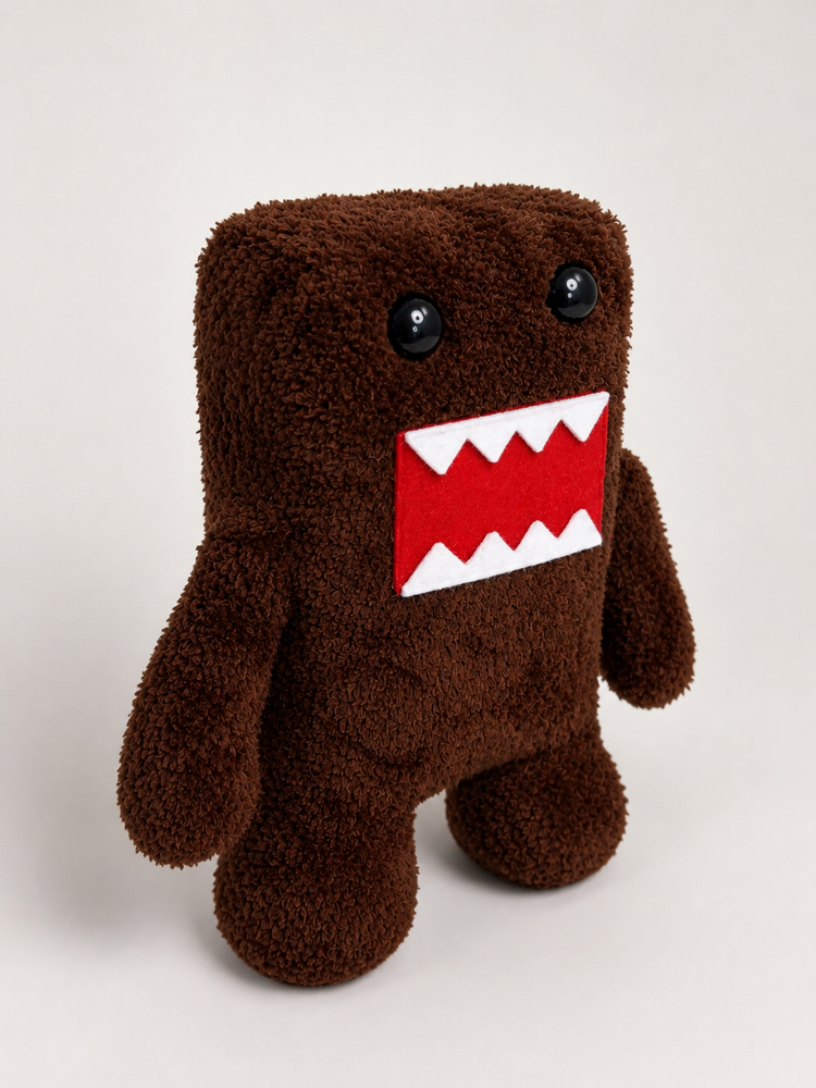 Domo Kun El Yapımı Amigurumi Oyuncak (30 cm) | Peluş İp | Koleksiyonluk