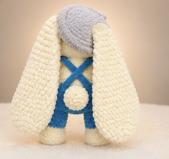 El Yapımı Şapkalı Tavşan Amigurumi