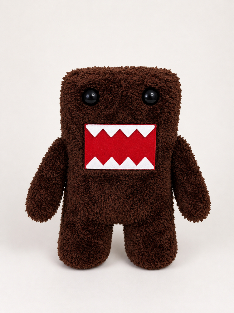 Domo Kun El Yapımı Amigurumi Oyuncak (30 cm) | Peluş İp | Koleksiyonluk