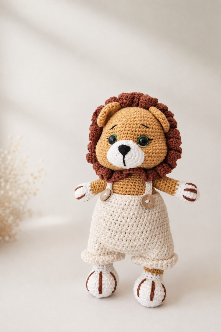 Amigurumi Aslan  | El Yapımı Organik Oyuncak