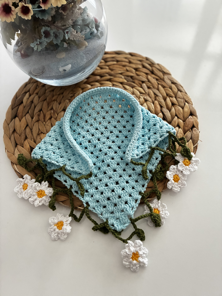 Papatyalar  taçlı bandana 