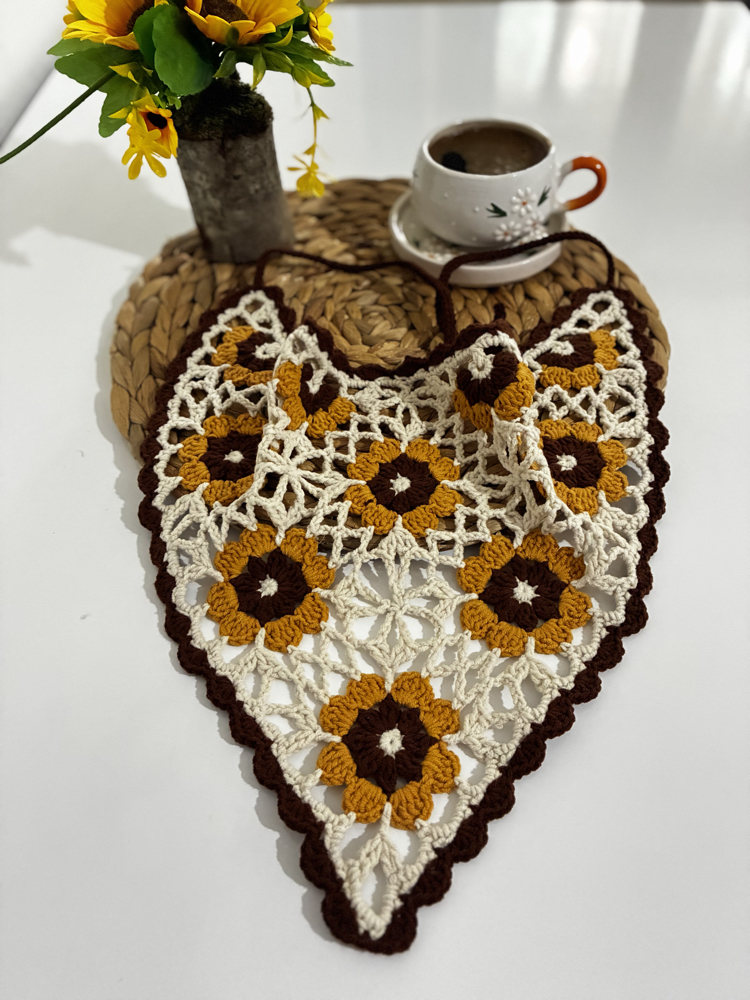 Ayçiçeği bandana krem