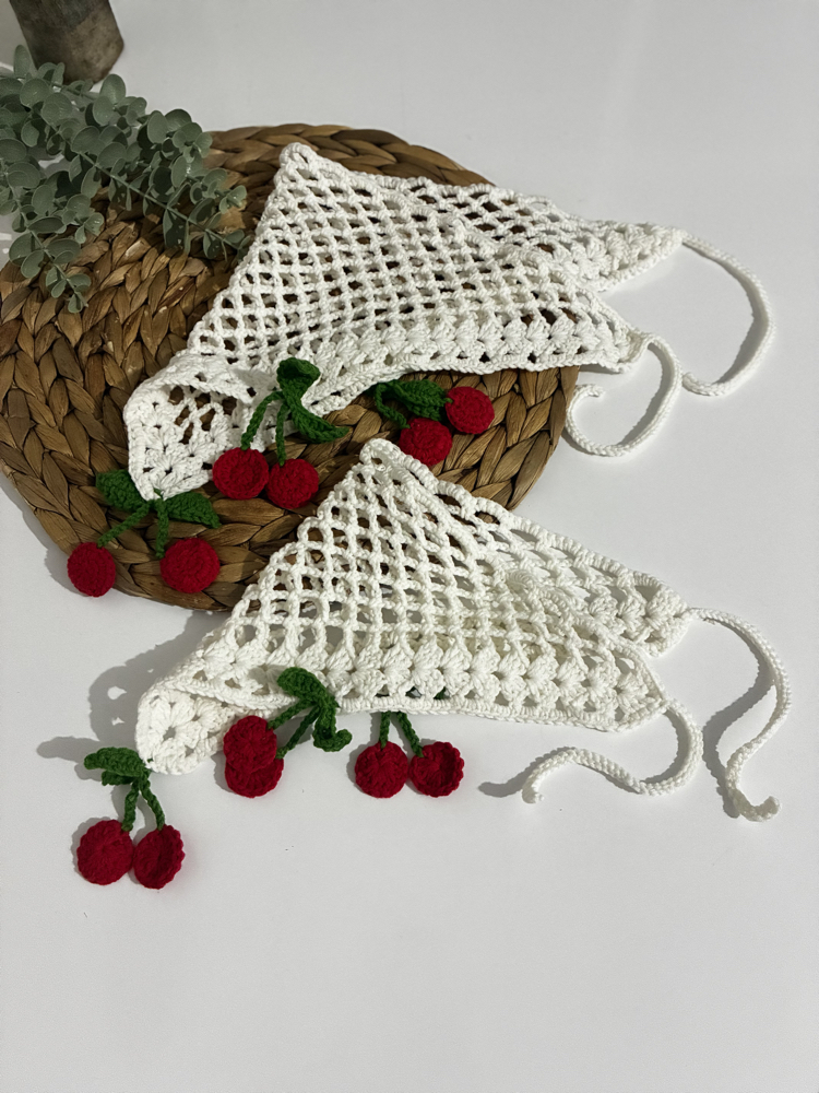 Kirazlı anne kız bandana